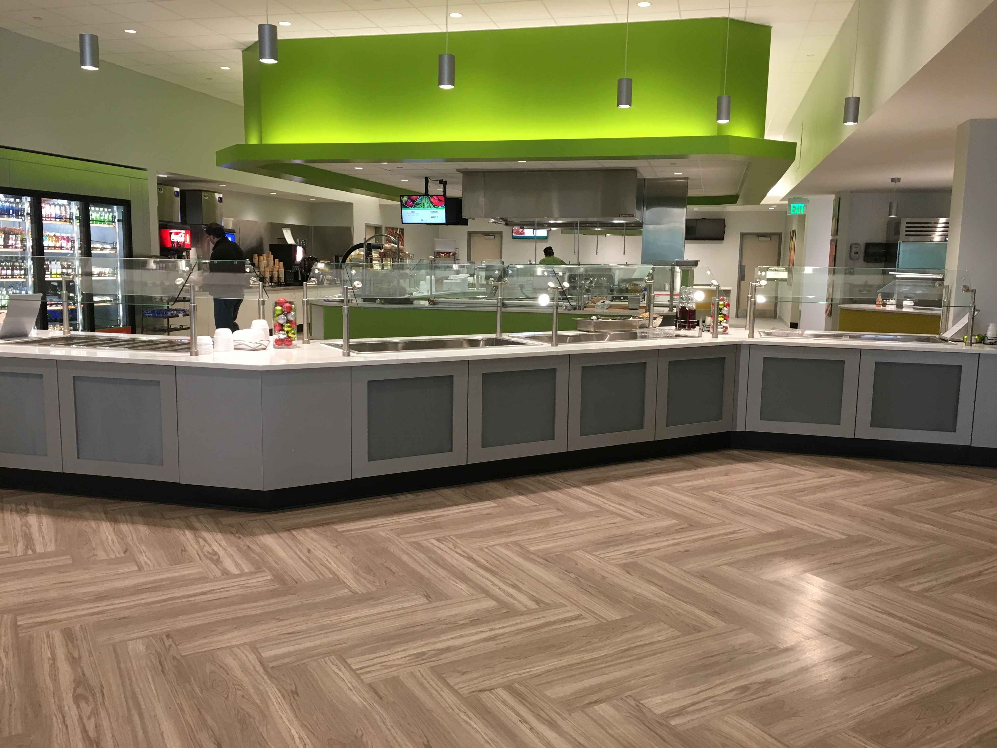 Custom commercial millwork installation showcasing precision interior carpentry and architectural detail.