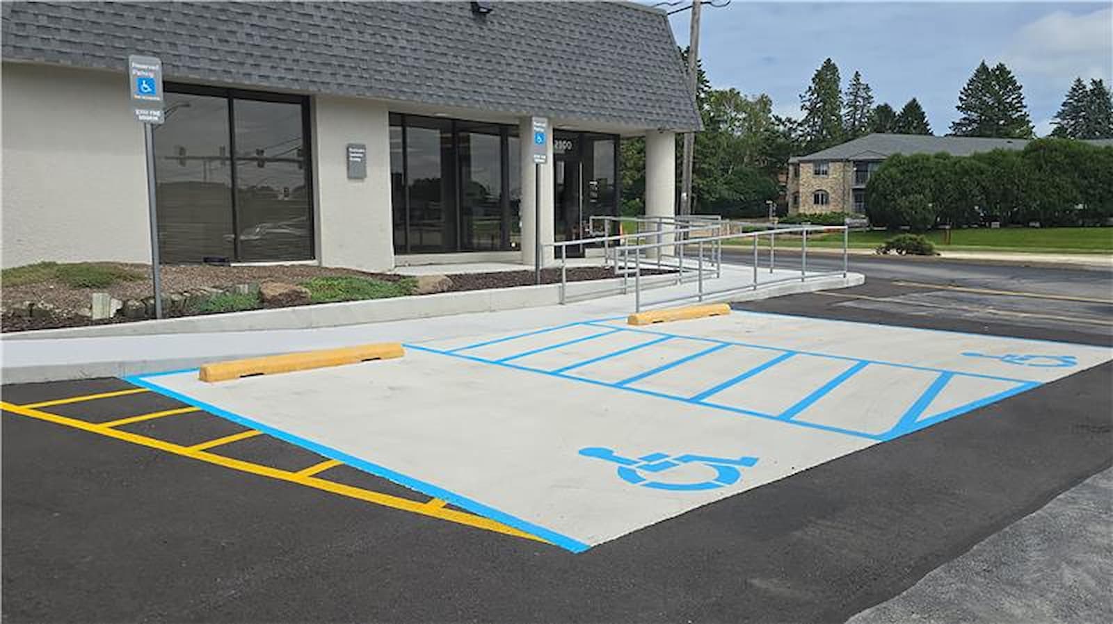 Completed exterior ADA upgrade at the Huntington Bank Glendale branch
