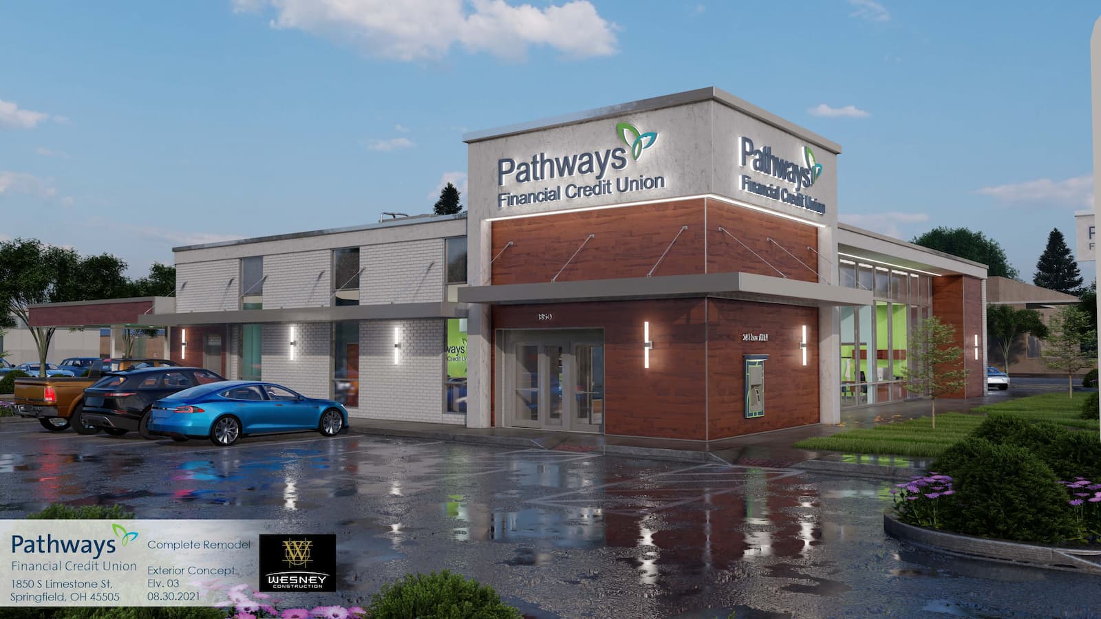 Proposed design rendering of the Pathways Springfield branch exterior