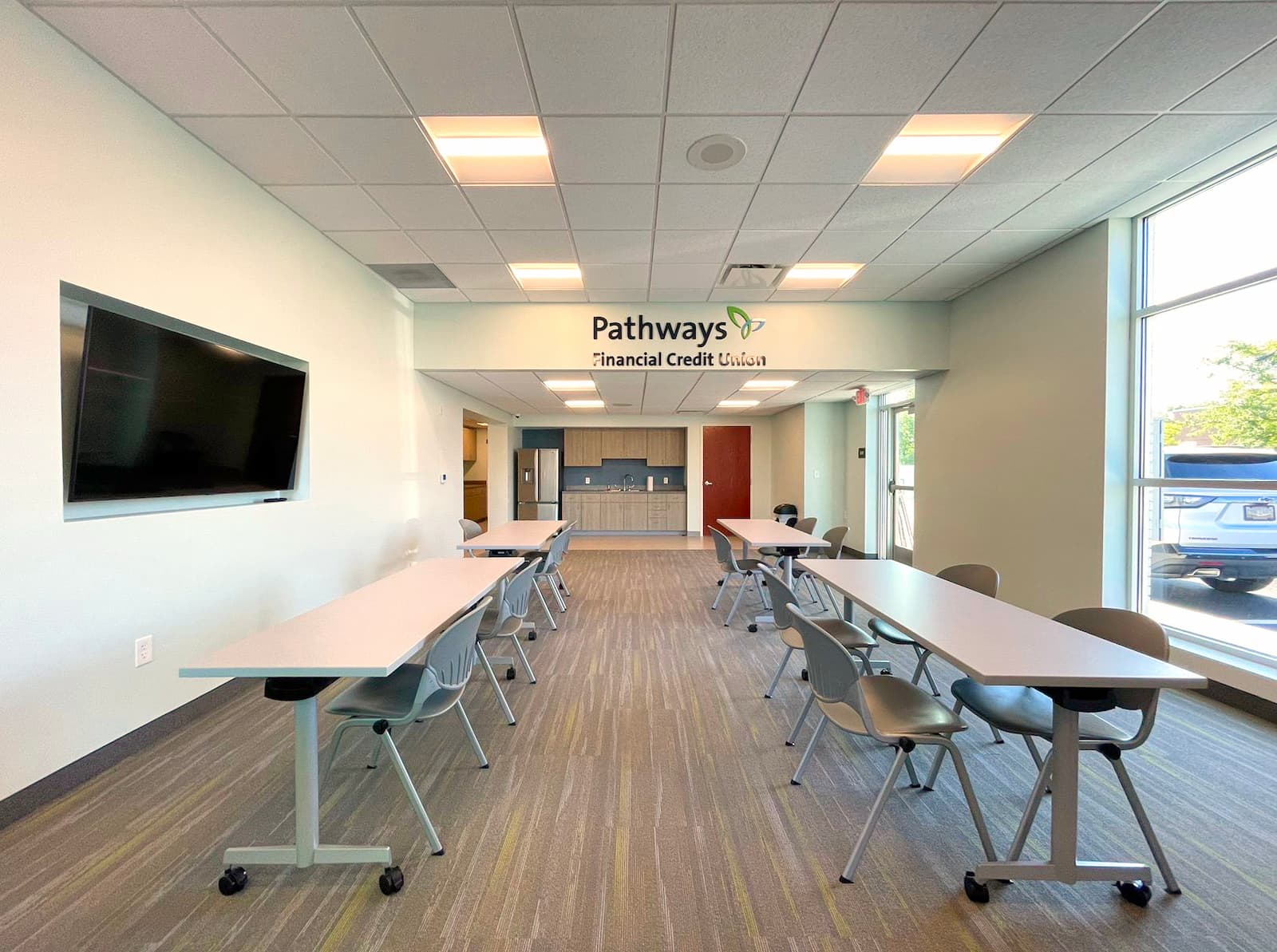 Member training and meeting room inside the Pathways Springfield branch
